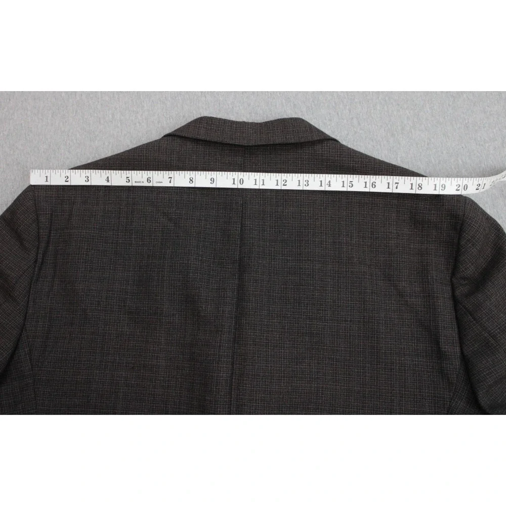 Jos A Bank 1905 Blazer Mens 44L Brown Microcheck 100% Wool Washington